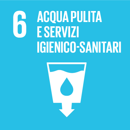 icona dell'obiettivo n.6 dell'agenda ONU 2030 per lo sviluppo sostenibile